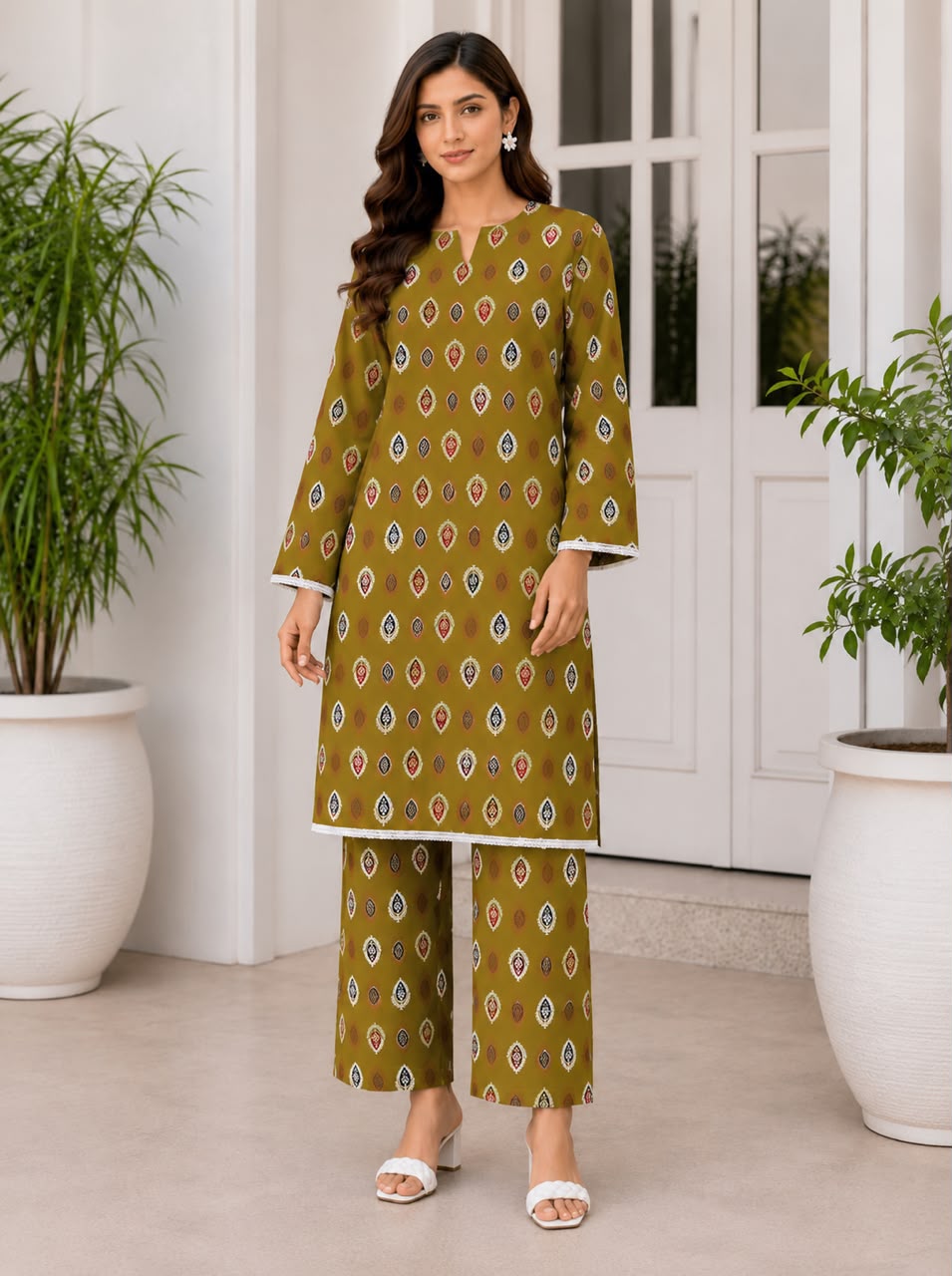 Premium Arabic Linen 2PC Polo Cotton !!